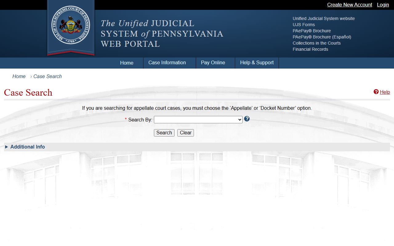 Venango County court records UJS public case search