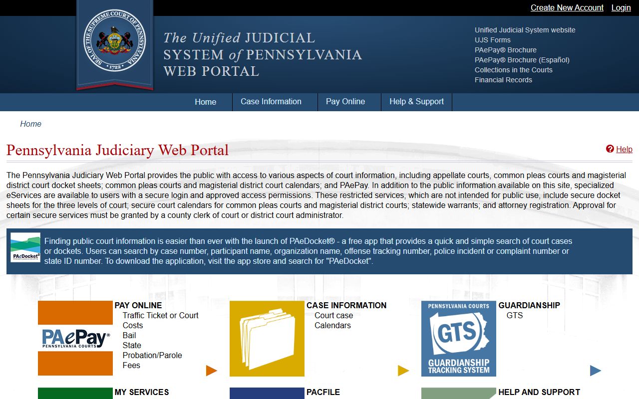 Venango County court records Pennsylvania Judiciary Web Portal
